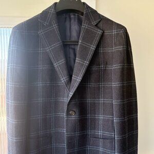 Suitsupply - Navy check blazer in Drago 100% merino wool